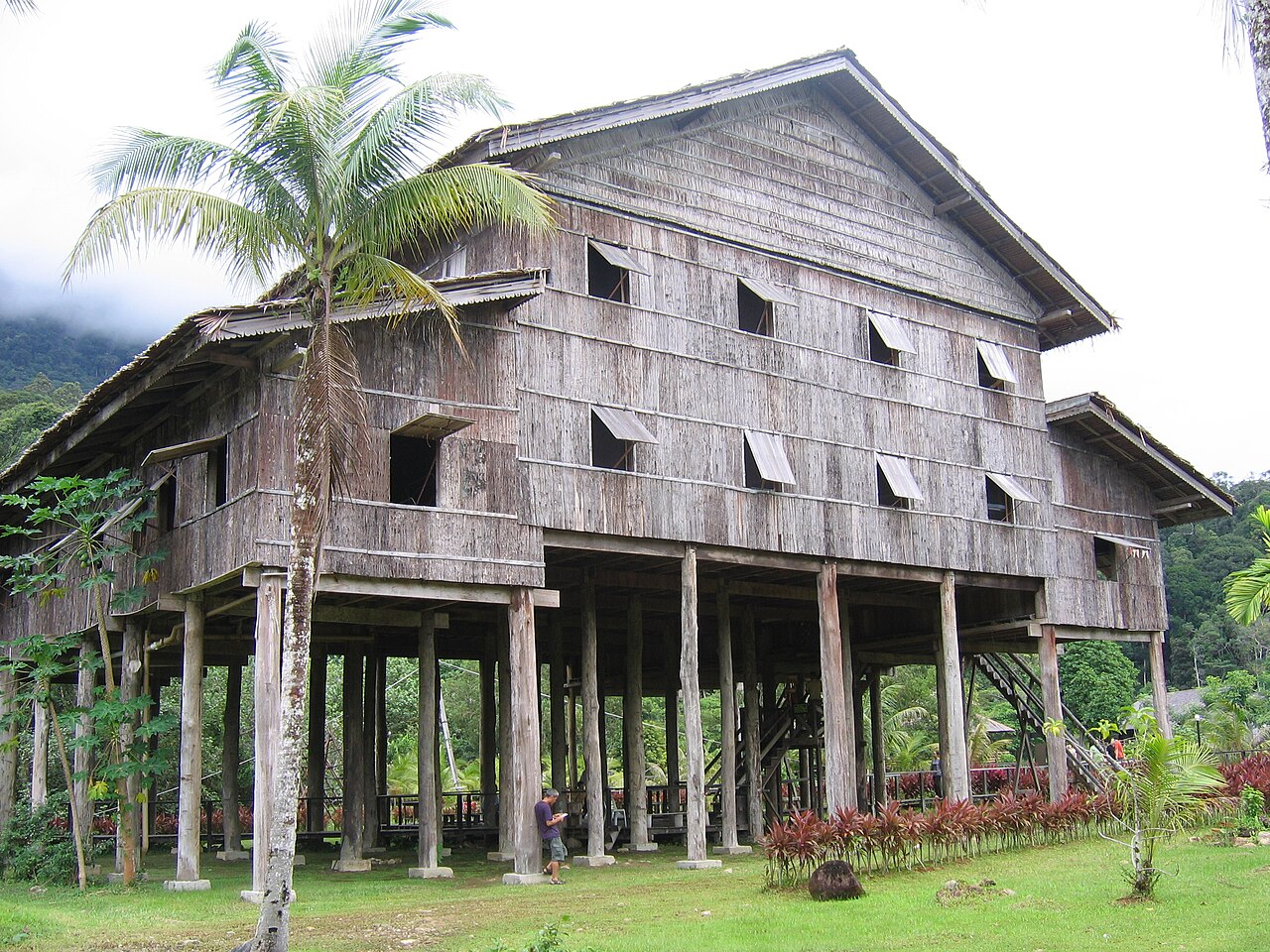 A traditional Melanau house at Sarawak Cultural Village near Kuching.